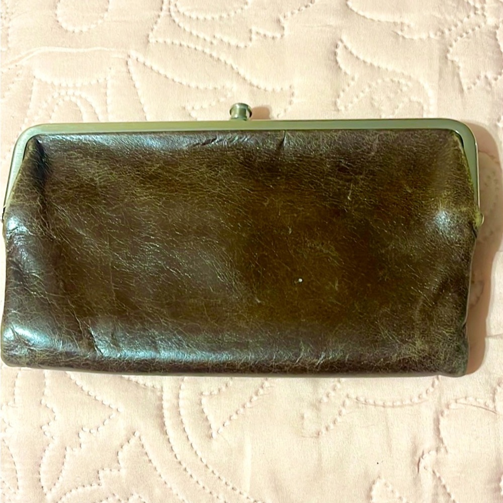 HOBO Deep Chocolate Brown Leather Lauren Wallet